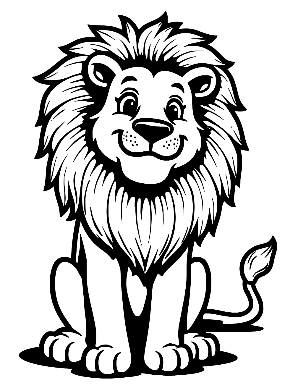 Adult Lion Coloring Page