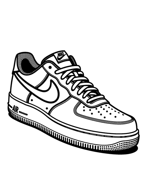 Nike Air Force One coloring page