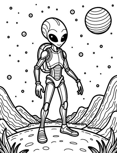 Alienígena coloring page