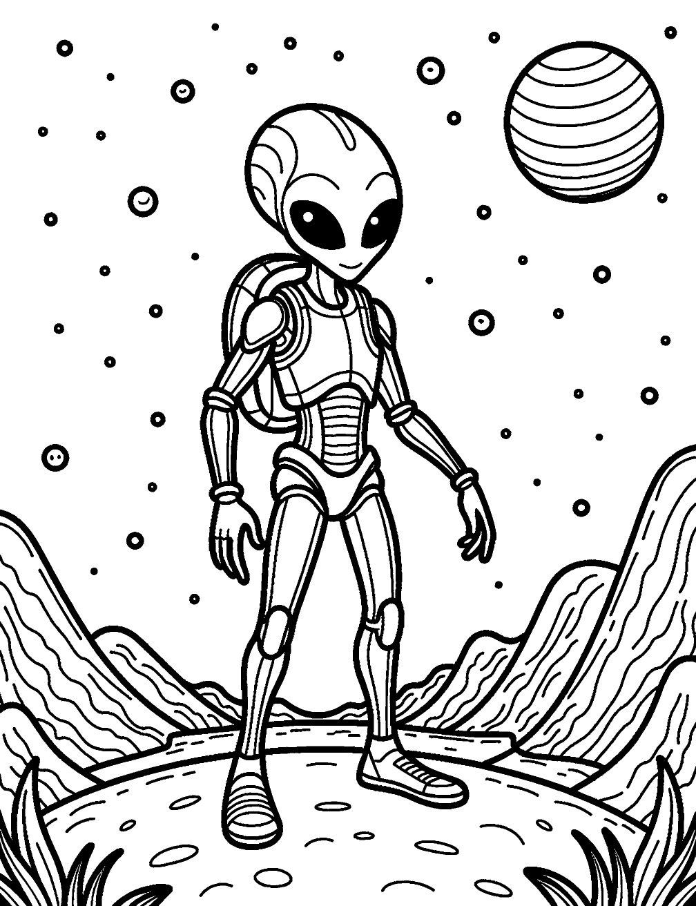 Dibujo de Alienígena para colorear