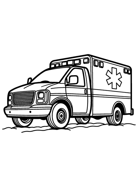 Ambulanza coloring page