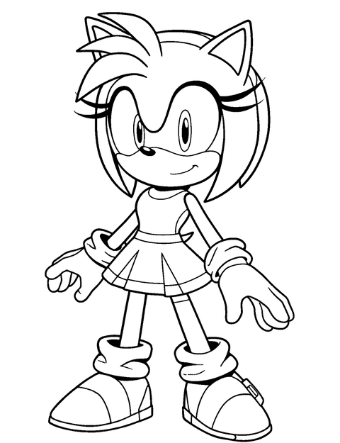 Amy Sonic coloring page