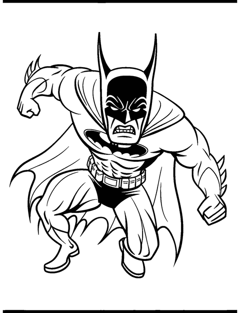 Vihaisena Batman coloring page