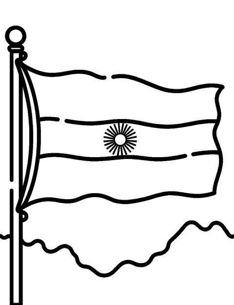 Argentina Flag coloring page