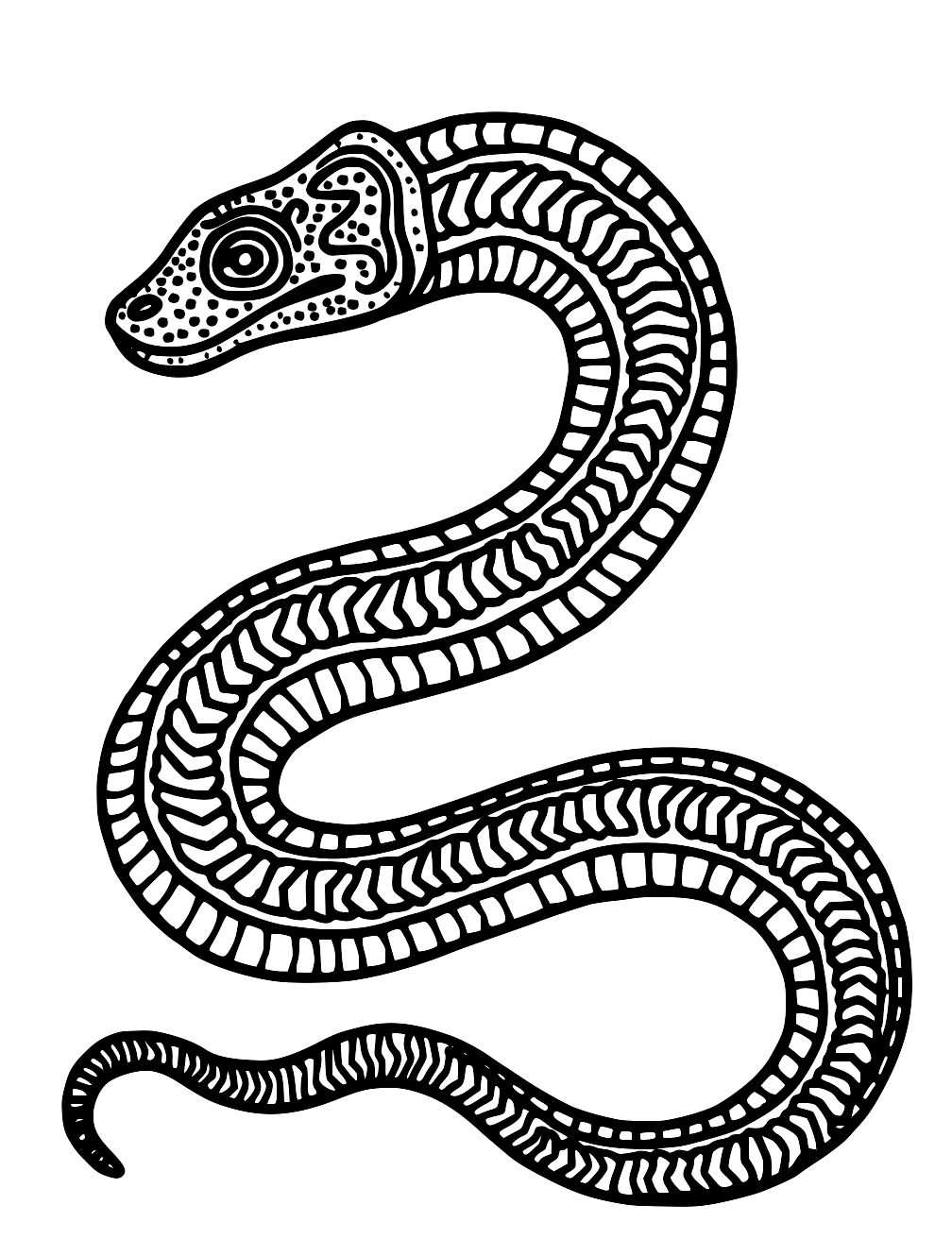 Aztec Snake Coloring Page