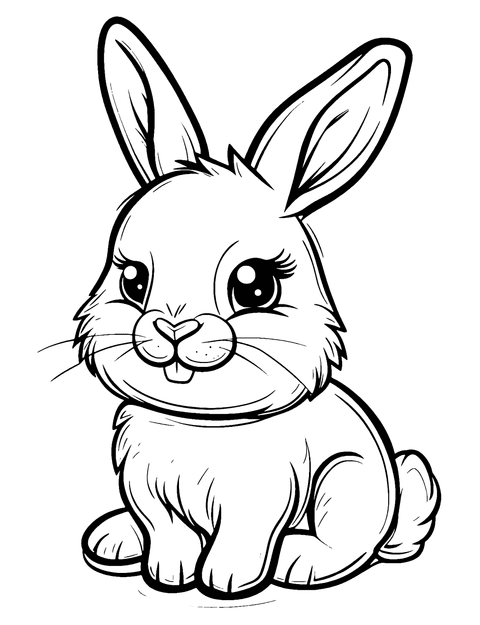 Baby Bunny Coloring Page