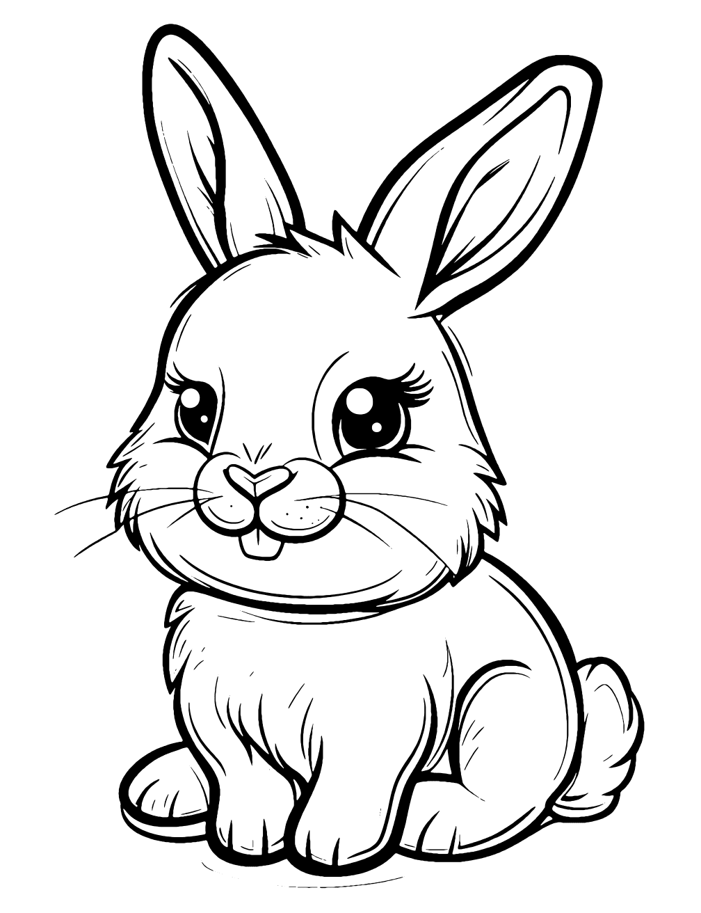 Baby Bunny Coloring Page