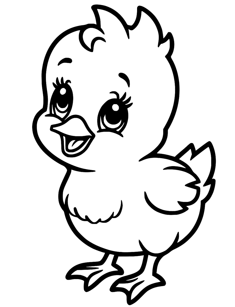 Baby Chick Coloring Page | NinjaColoring