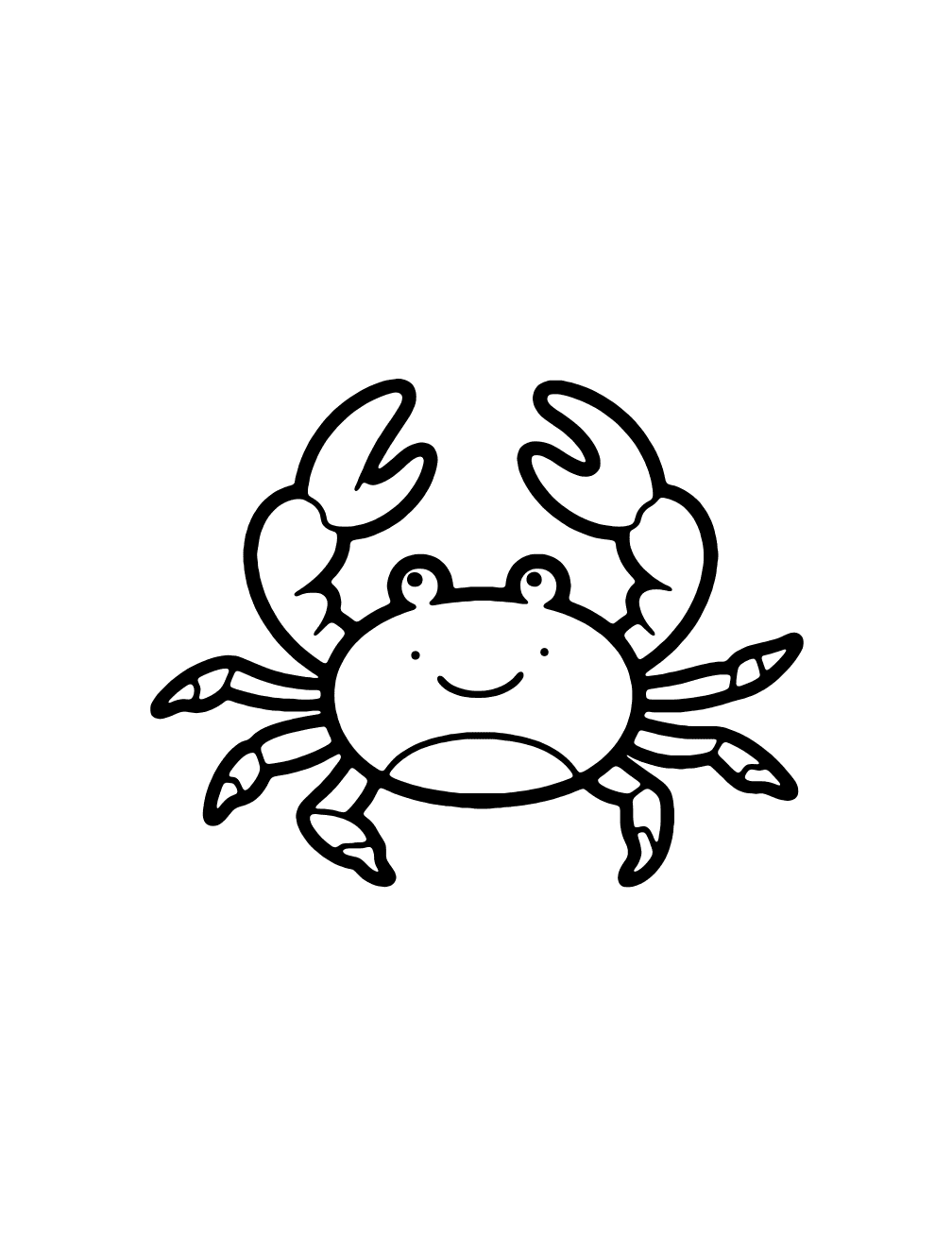 Baby Crab Coloring Page