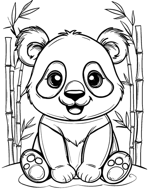 Baby Panda Coloring Page