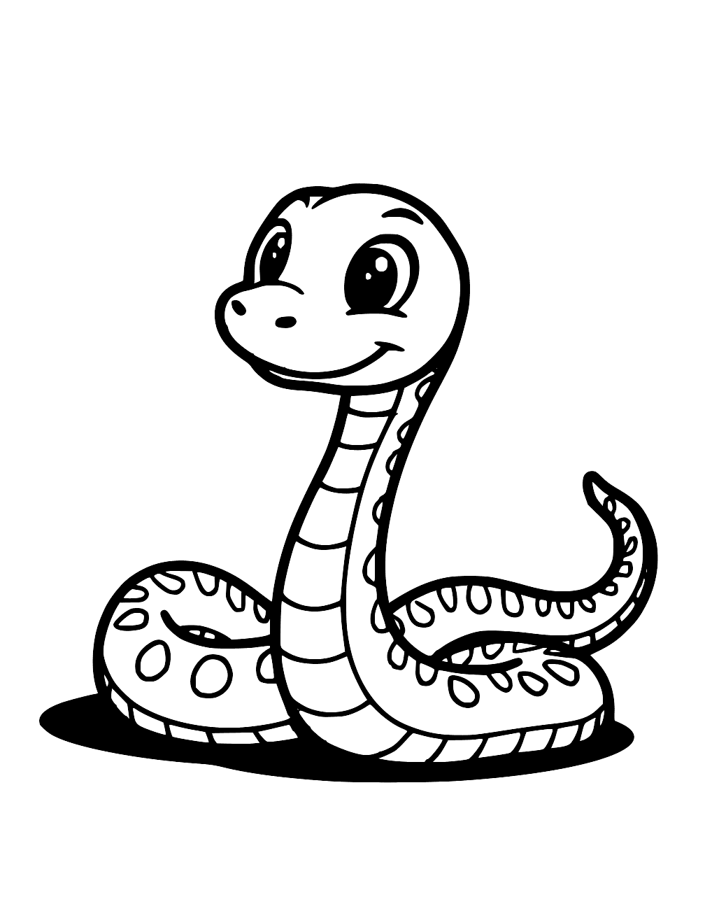 Baby Snake Coloring Page