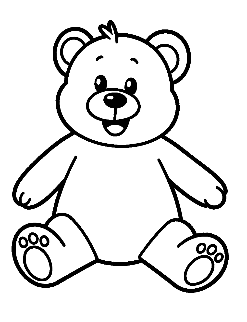 Baby Teddy Bear Coloring Page