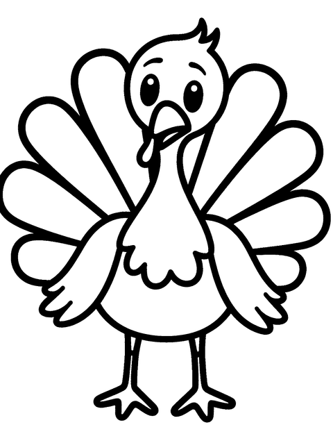 Baby Turkey coloring page