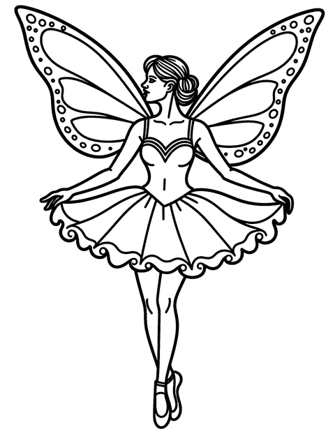 Fata Di Balletto coloring page