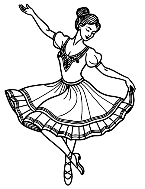 Ballet Folklorico coloring page