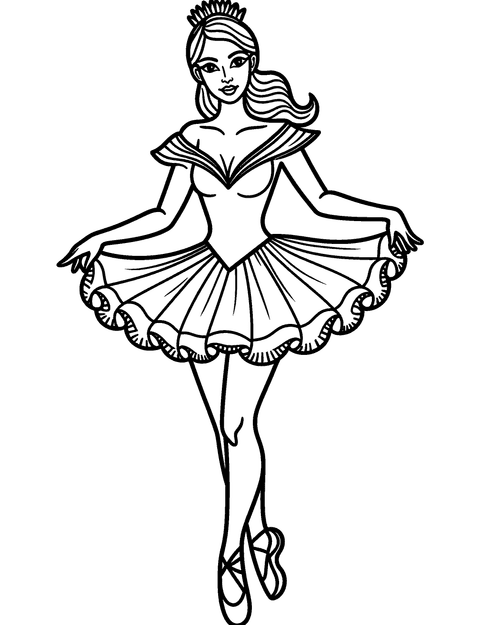 Principessa Di Balletto coloring page