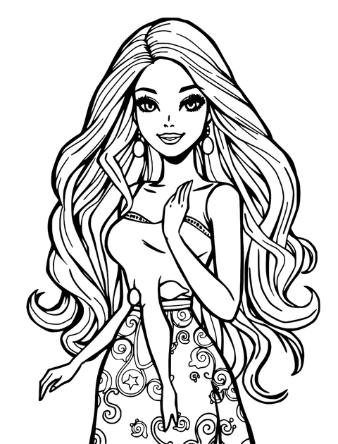 Barbie Fashion coloring page