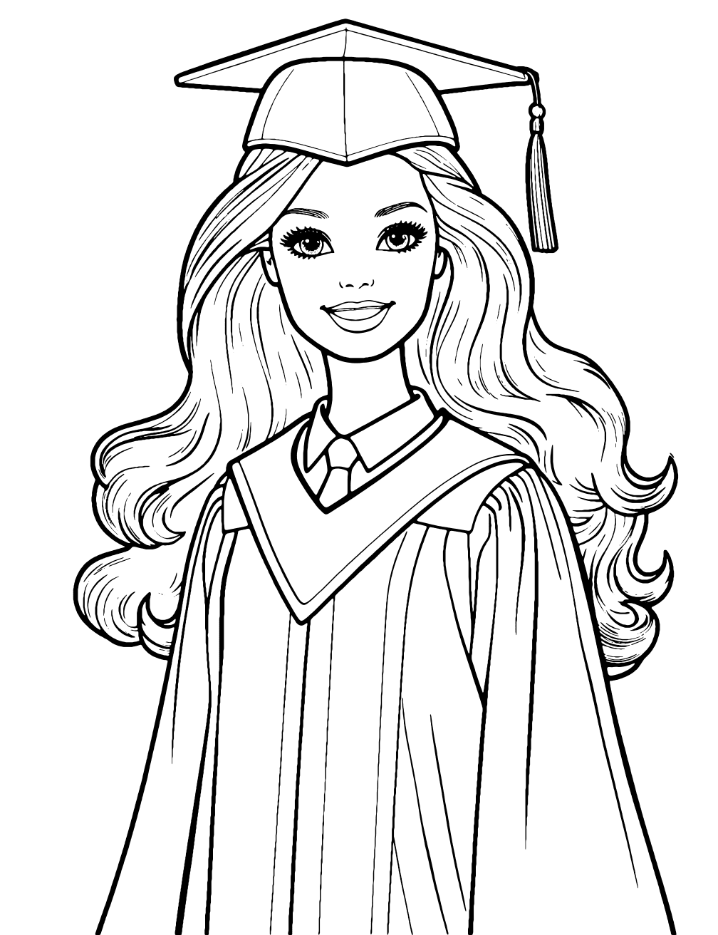 Formatura Da Barbie Desenho para Colorir