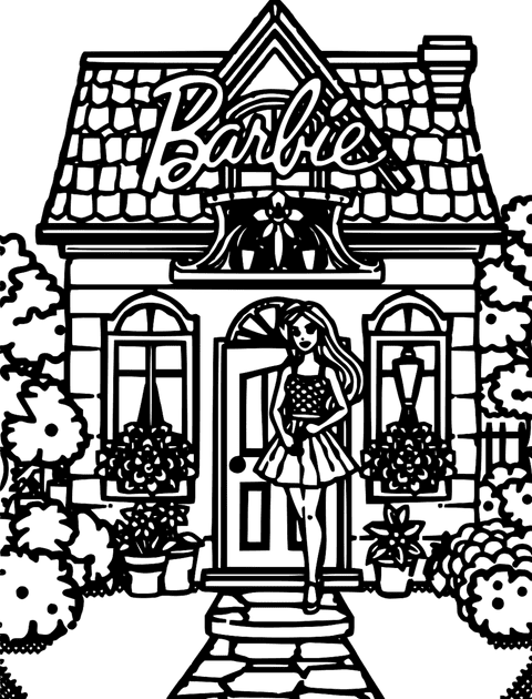 Barbie House coloring page