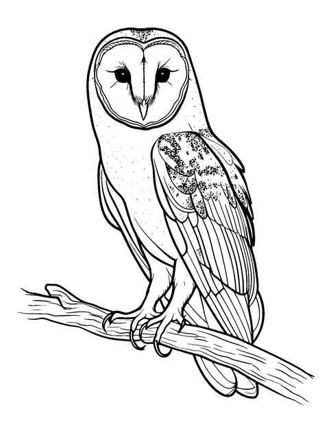 Barn Owl Coloring Page