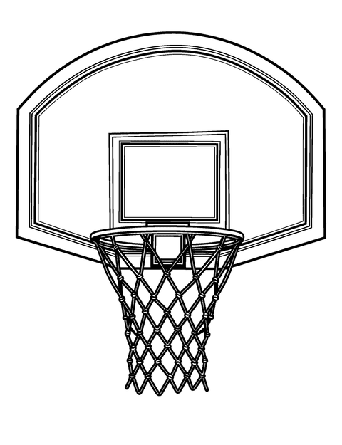 Basketballnetz coloring page