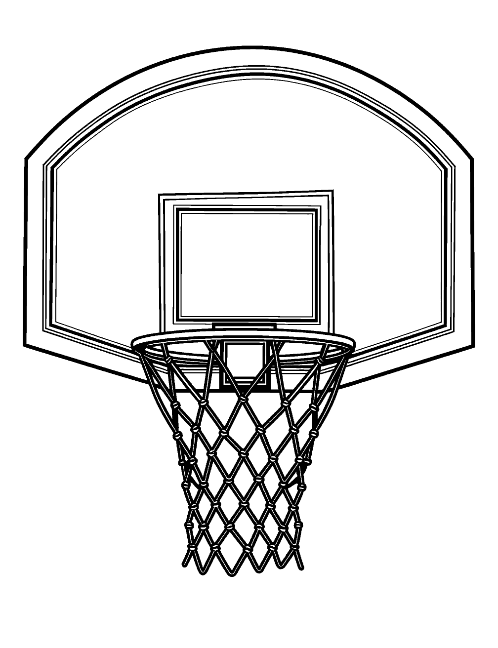 Basketballnetz-Ausmalbild