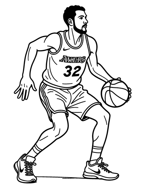 Basketballspieler coloring page