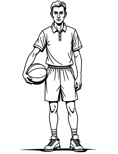 Basketball Schiedsrichter coloring page