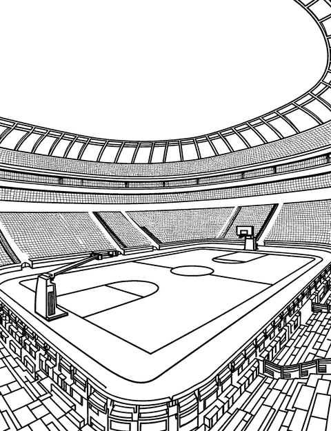 Basketball Stadion coloring page