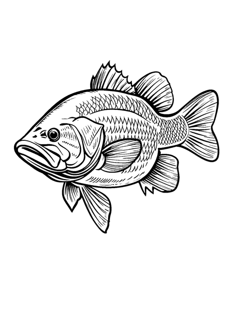 Pez Basa coloring page