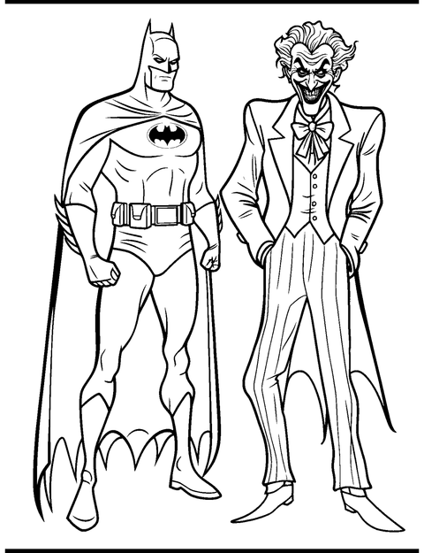 Batman Ja Jokeri coloring page