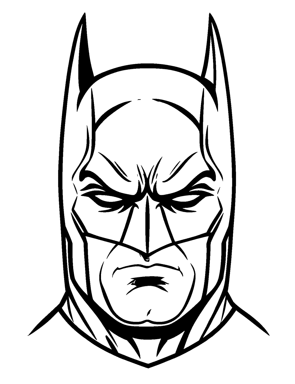 Volto Di Batman Disegno da Colorare