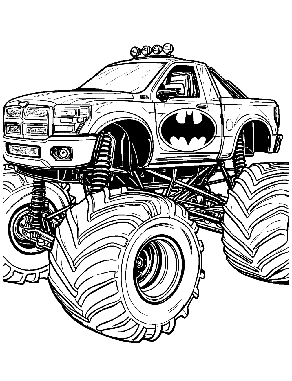 Caminhão Monstro Do Batman Desenho para Colorir