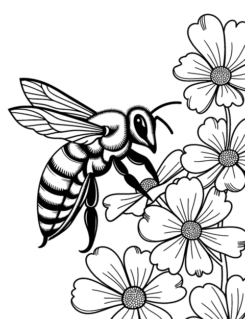 Mehiläispesä coloring page