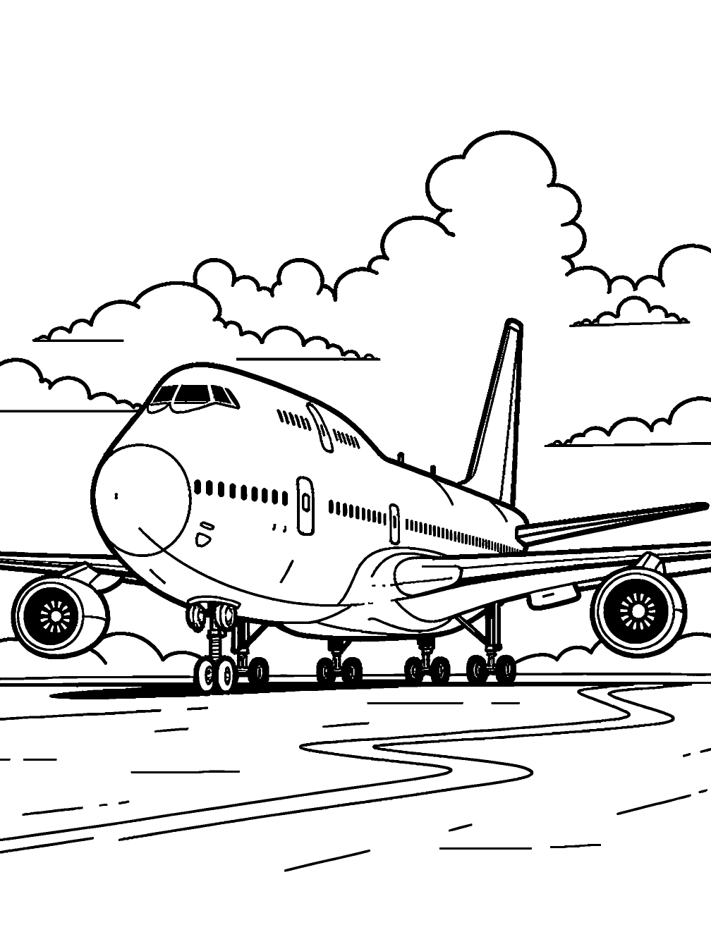 Boeing 747 Ausmalbild | NinjaColoring