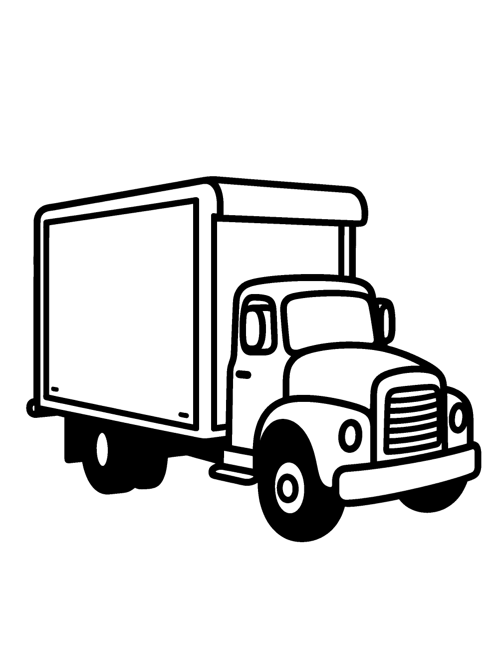 Camion A Box Disegno da Colorare