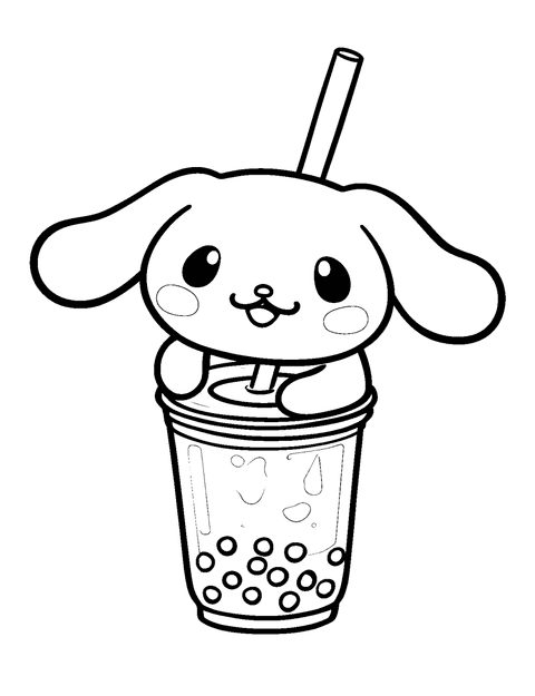 Té De Burbujas Cinnamoroll coloring page