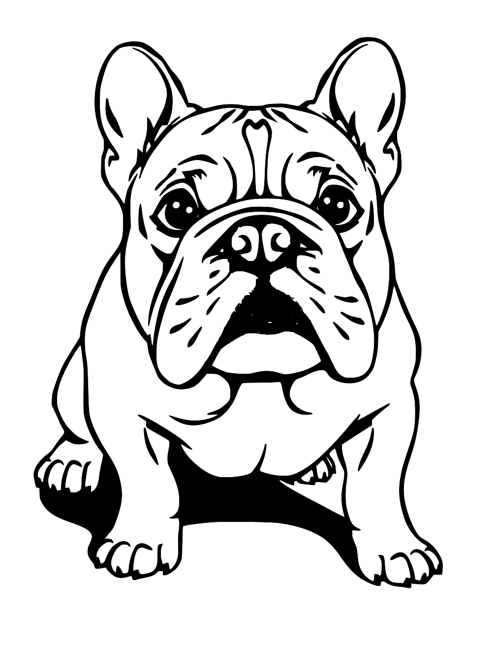 Bulldog Hond Kleurplaat