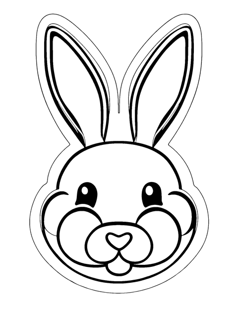 Bunny Face Coloring Page