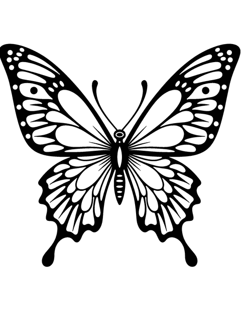 Mariposa Tribal coloring page