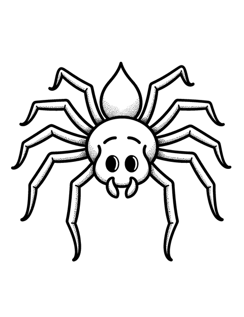 Araña De Caricatura coloring page