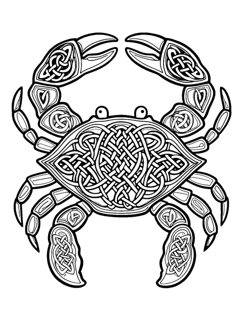 Celtic Crab Coloring Page