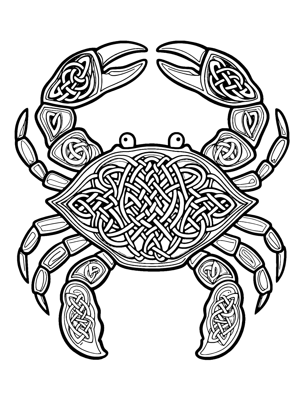 Celtic Crab Coloring Page