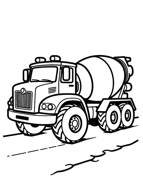 Camion Betoniera coloring page