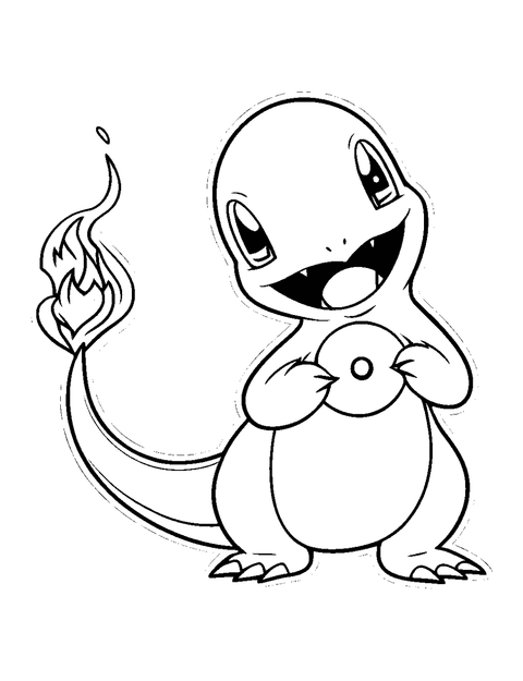 Chibi Charizard coloring page