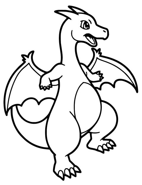 Tarjeta De Pokemon Charizard coloring page