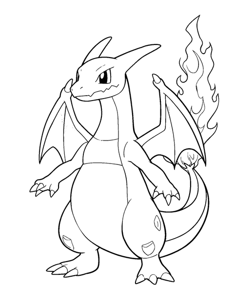 Charizard Pokémon coloring page