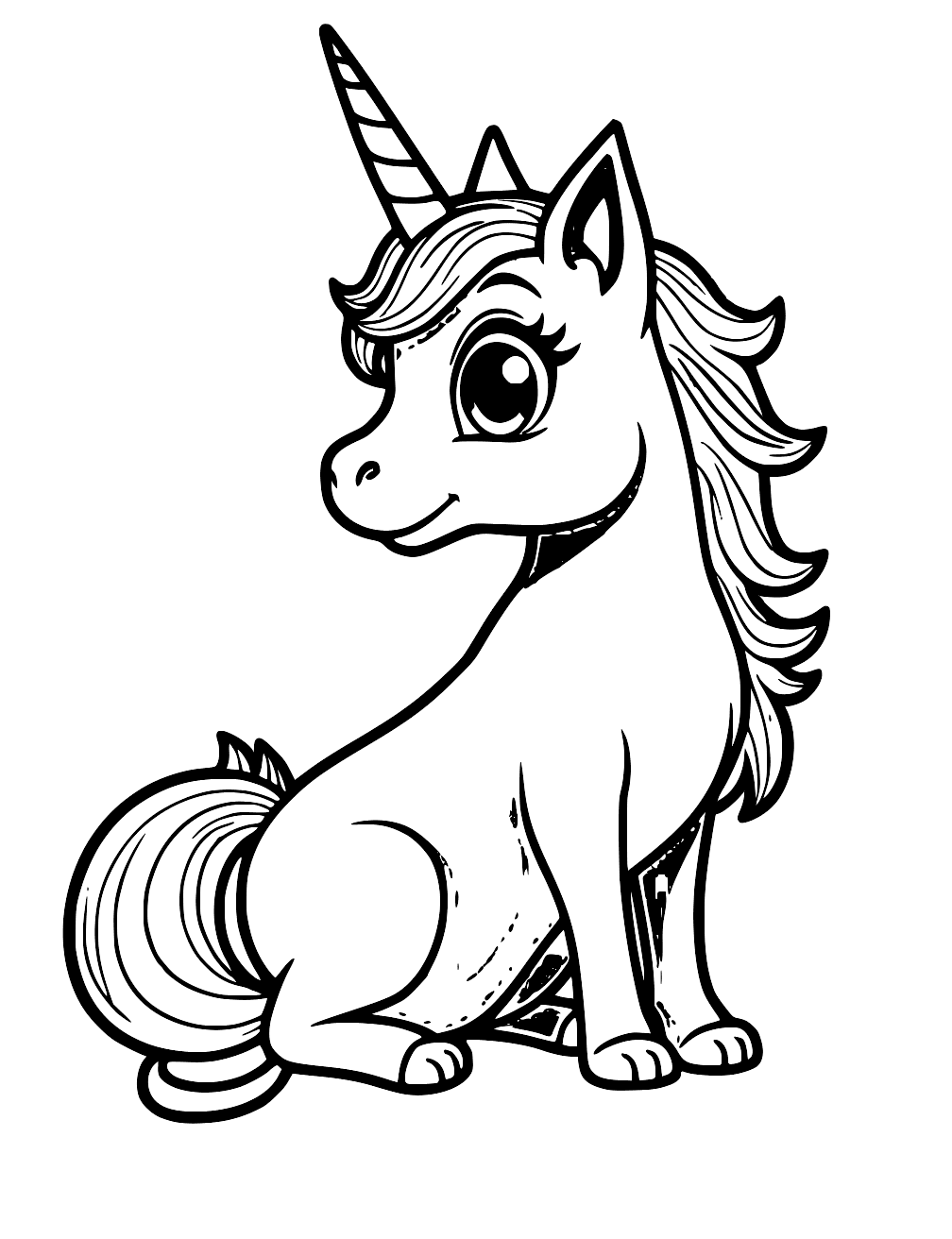 Coloriage Chat Licorne