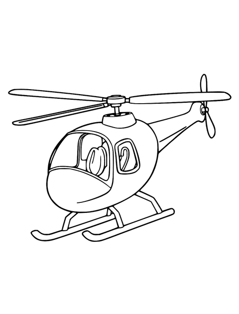 Chopper Helicopter coloring page