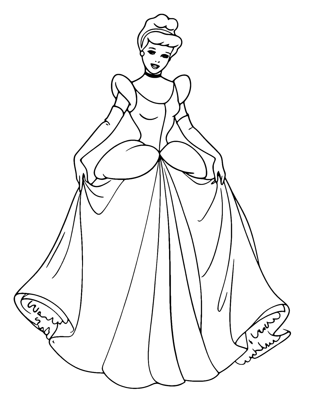 Cinderella Dress Coloring Page